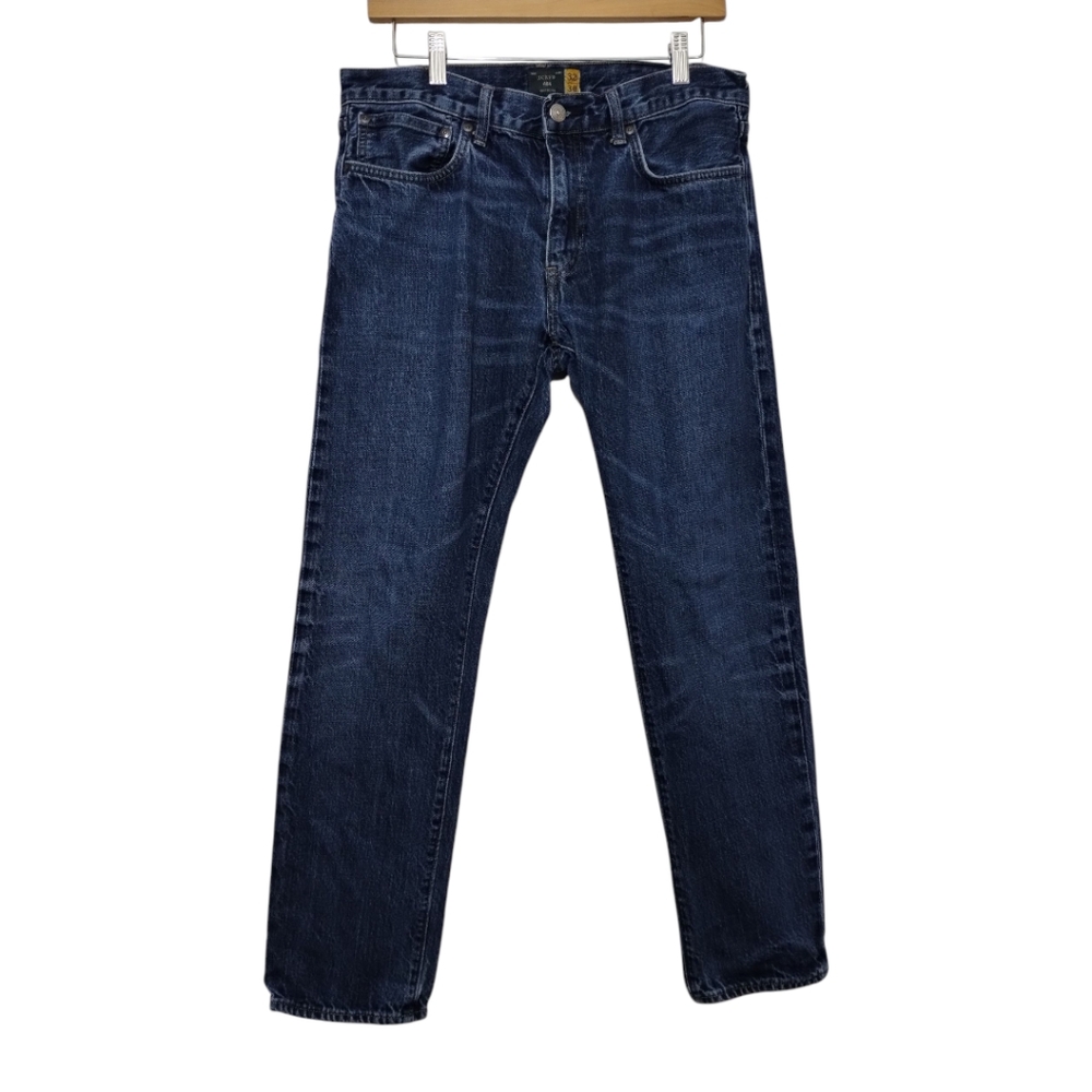 J. Crew 484 Slim Fit Rigid Denim Jeans In Indigo Men's 32/30